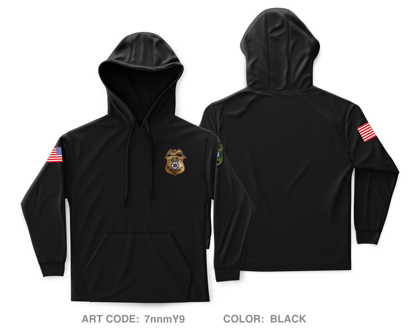 Milton Police Dept. Core Men's Hooded Performance Sweatshirt - 7nnmY9