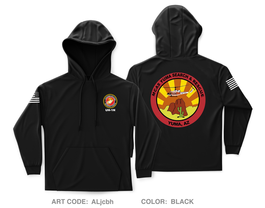 MCAS YUMA Search and Rescue Core Men's Hooded Performance Sweatshirt - ALjcbh