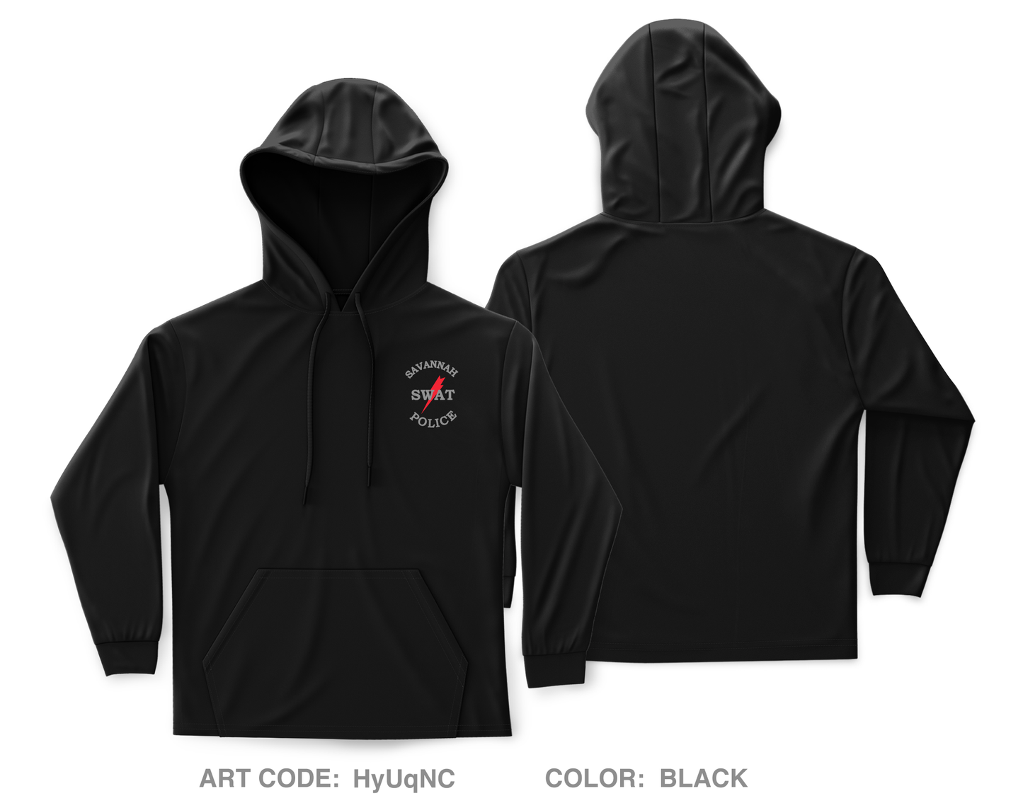 SAVANNAH SWAT Core Men's Hooded Performance Sweatshirt - HyUqNC