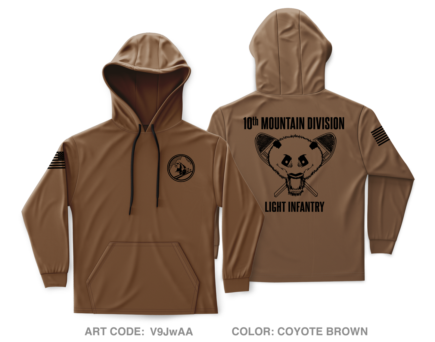 10th MTN DIV G2 Core Men's Hooded Performance Sweatshirt - V9JwAA