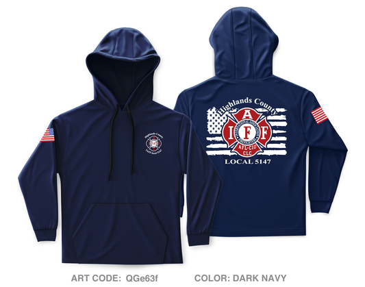 Highlands County Professional EMS & Firefighters Local 5147 Core Men's Hooded Performance Sweatshirt - QGe63f