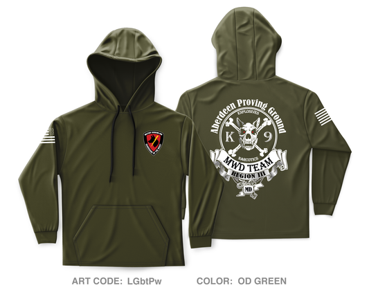 Aberdeen Proving Ground Police Department Core Men's Hooded Performance Sweatshirt - LGbtPw