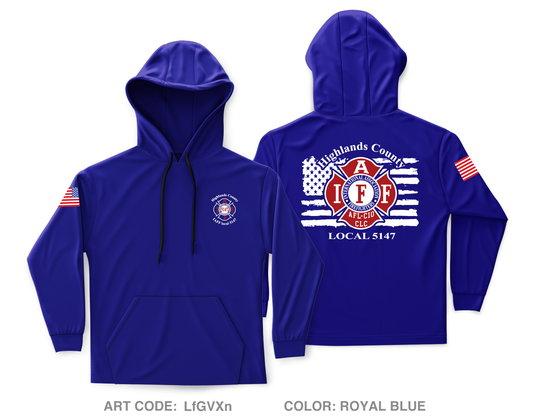 Highlands County Professional EMS & Firefighters Local 5147 Core Men's Hooded Performance Sweatshirt - LfGVXn