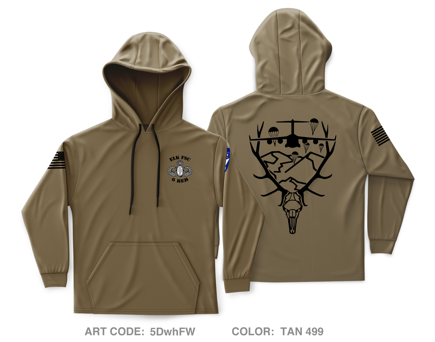 E Co, 6 BEB 2nd Brigade, 11th Airborne Division Core Men's Hooded Performance Sweatshirt - 5DwhFW