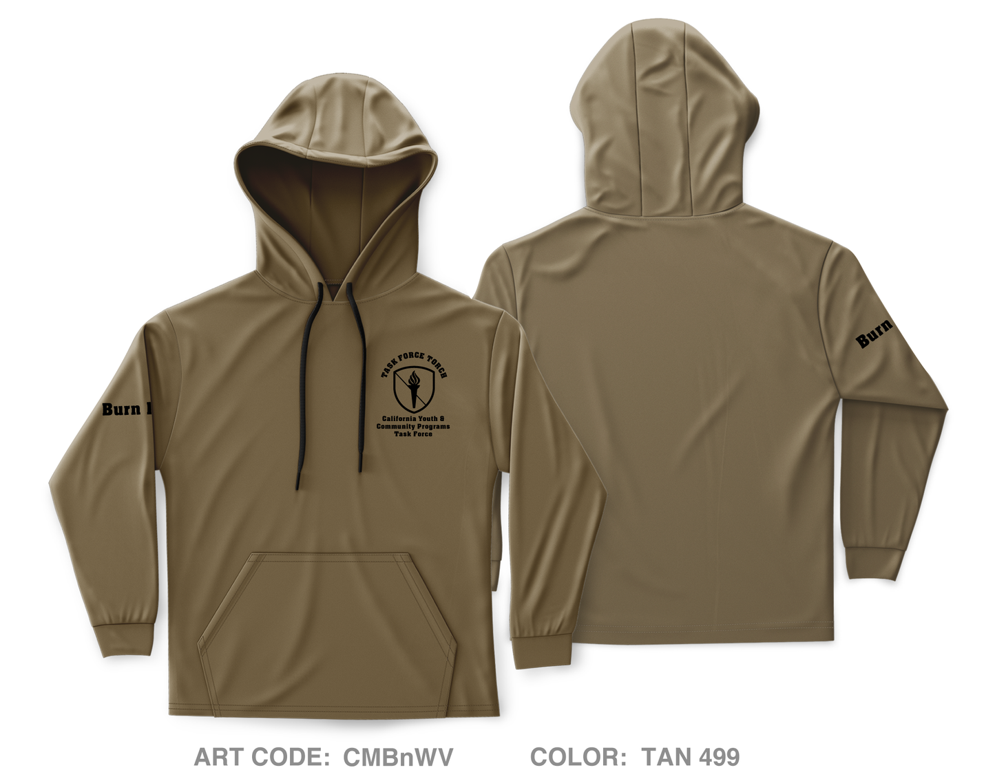 California Military Department - Youth & Community Programs Task Force  Core Men's Hooded Performance Sweatshirt - CMBnWV