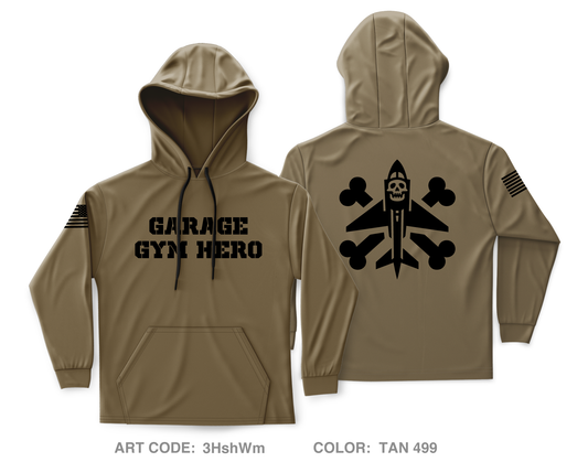 Garage Gym Hero Core Men's Hooded Performance Sweatshirt - 3HshWm