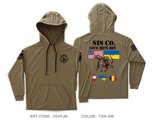 SIGNAL INTELLIGENCE SUSTAINMENT COMPANY, HHBN, 10TH MTN Core Men's Hooded Performance Sweatshirt - VEVFJN