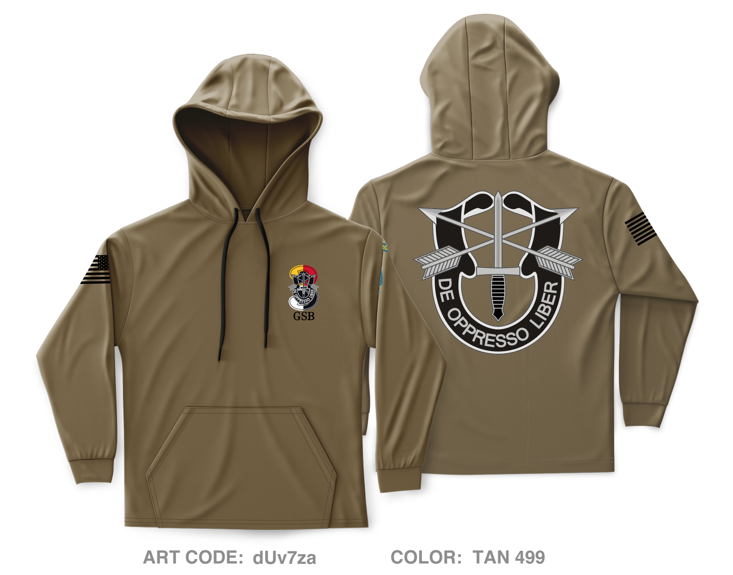 Group Support Battalion, 3D SFG(A) Core Men's Hooded Performance Sweatshirt - dUv7za