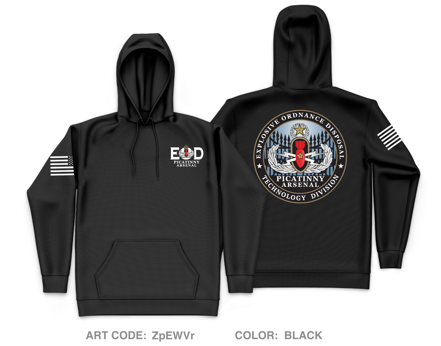 Explosive Ordnance Disposal Technology Division (EOD) Core Men's Hooded Performance Sweatshirt - ZpEWVr