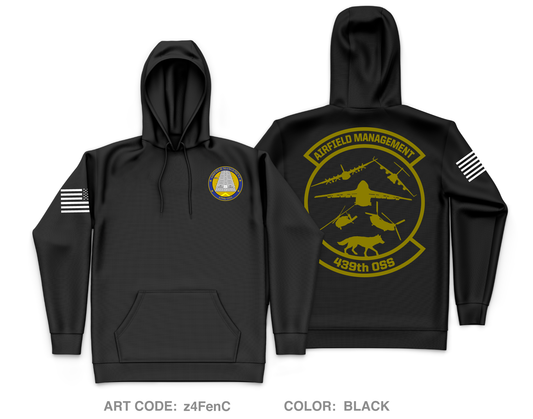 KCEF 439TH AIRFIELD MANAGEMENT Core Men's Hooded Performance Sweatshirt - z4FenC