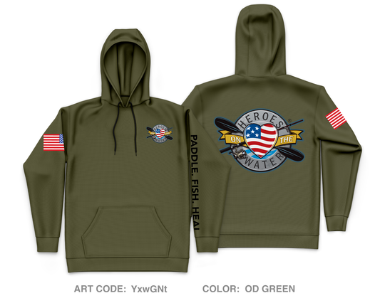 Heroes on the Water - Avila Beach Chapter Core Men's Hooded Performance Sweatshirt - YxwGNt