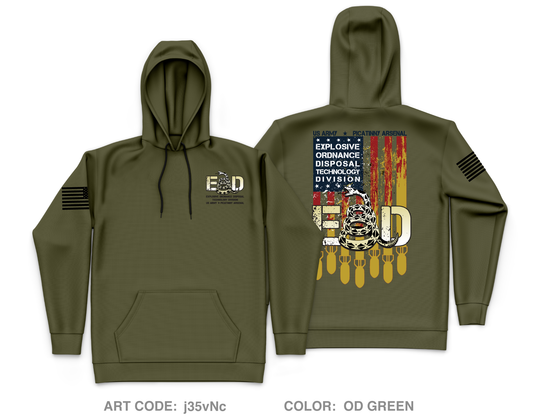 Explosive Ordnance Disposal Technology Division (EOD) Core Men's Hooded Performance Sweatshirt - j35vNc