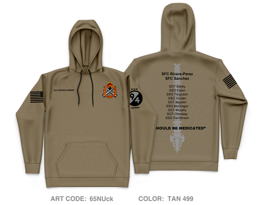 CUSTOM RTS-M Devens ALC Core Men's Hooded Performance Sweatshirt - 65NUck