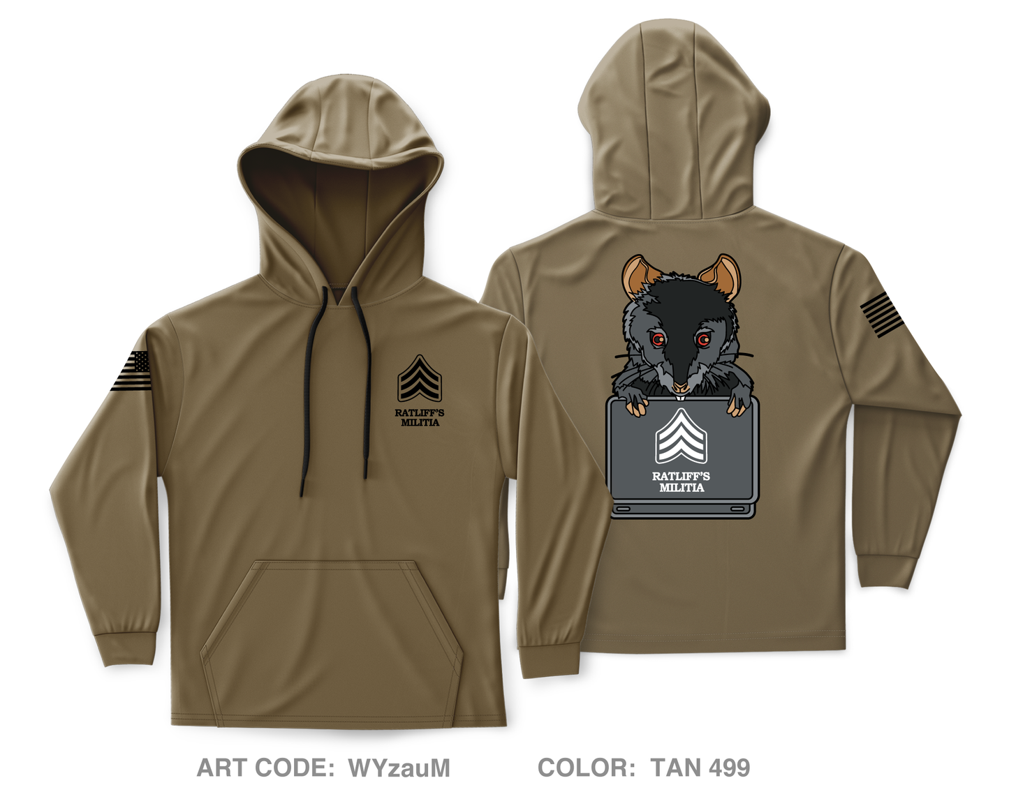 Ratliff E4 Mafia Core Men's Hooded Performance Sweatshirt - WYzauM