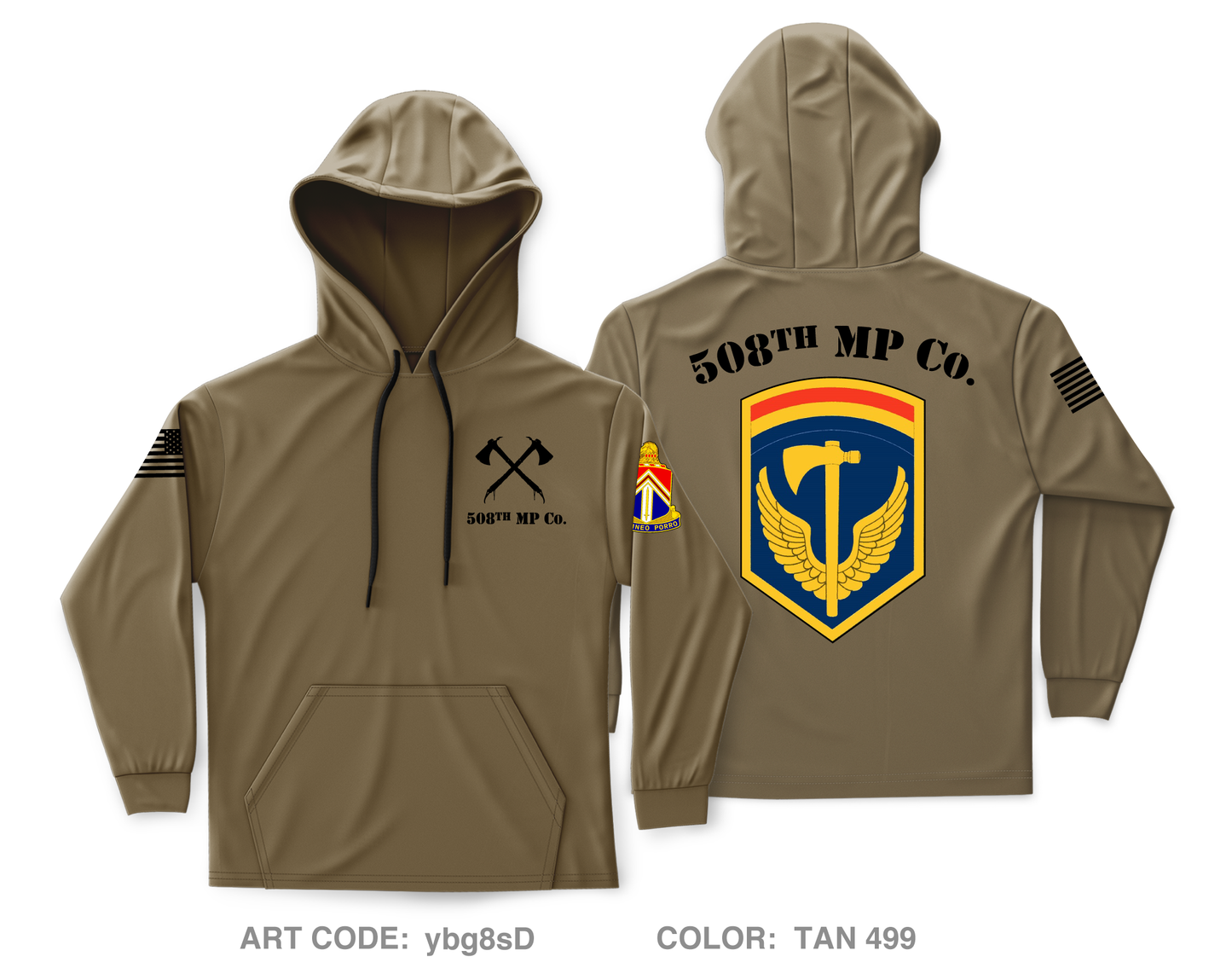 508th MP Co Core Men's Hooded Performance Sweatshirt - ybg8sD