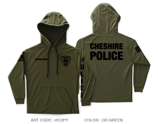 CUSTOM Cheshire Police Department Core Men's Hooded Performance Sweatshirt - efC2PY