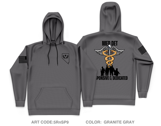 Nevada Army National Guard Medical Detachment Core Men's Hooded Performance Sweatshirt - 5RnSP9