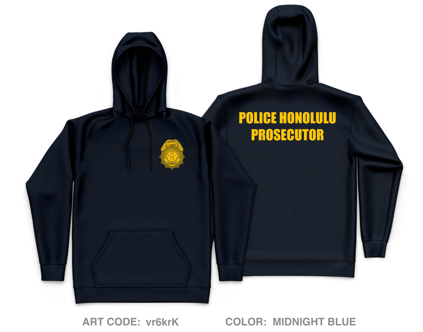 City & County of Honolulu Department of the Prosecuting Attorney Core Men's Hooded Performance Sweatshirt - vr6krK