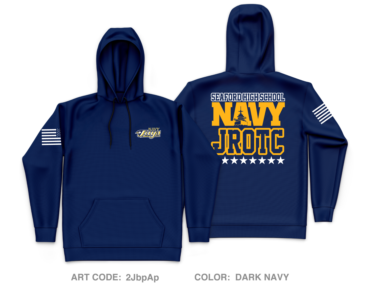 Seaford High School NJROTC Core Men's Hooded Performance Sweatshirt - 2JbpAp