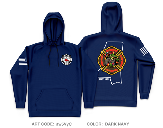 Chevron Pascagoula Fire Department Core Men's Hooded Performance Sweatshirt - aw5VyC