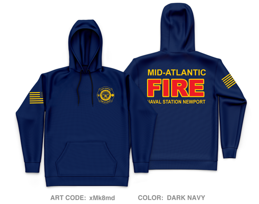 Naval Station Newport Fire and Emergency Core Men's Hooded Performance Sweatshirt - xMk8md