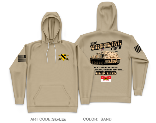 1st Cav Core Men's Hooded Performance Sweatshirt - SkvLEu