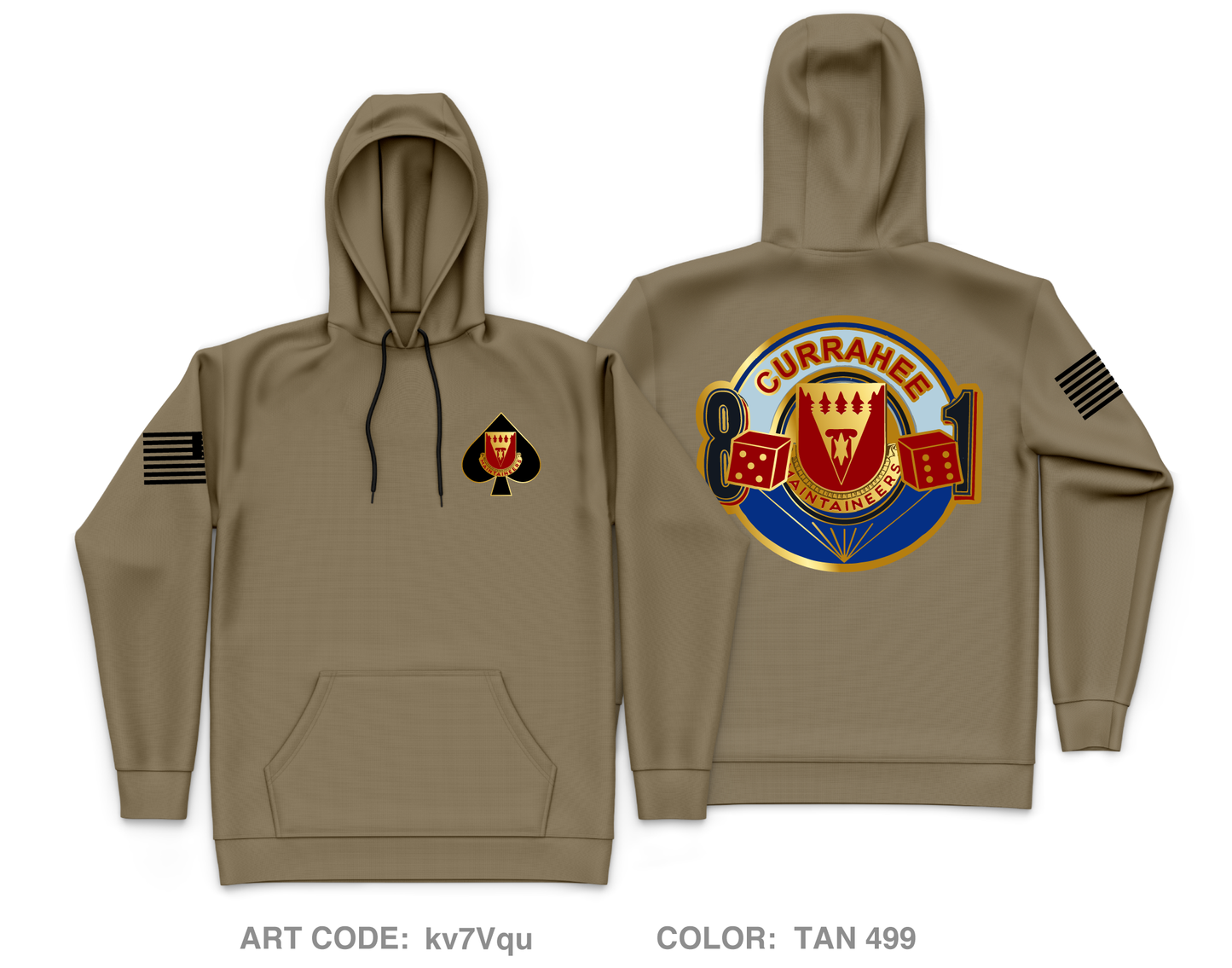 801st A.co BSB 4th Brigade Combatt team Currahee Core Men's Hooded Performance Sweatshirt - kv7Vqu