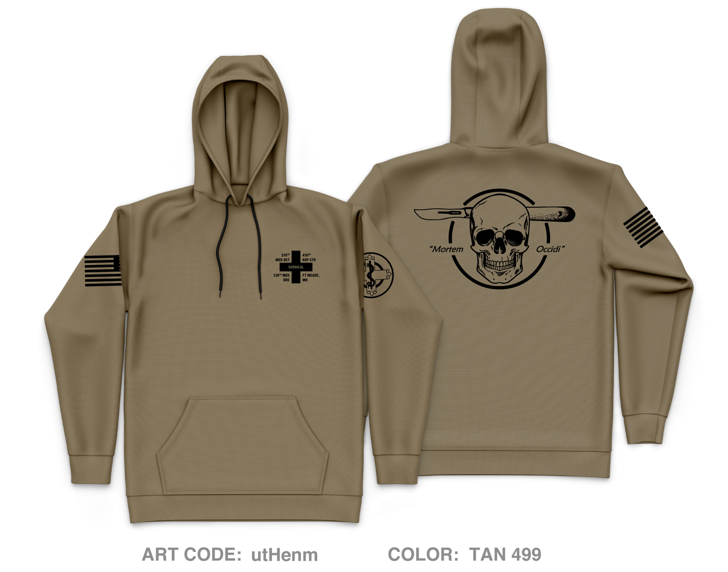 378th MED DET (SURG), 410th HSP CTR, 338th MED BDE Core Men's Hooded Performance Sweatshirt - utHenm