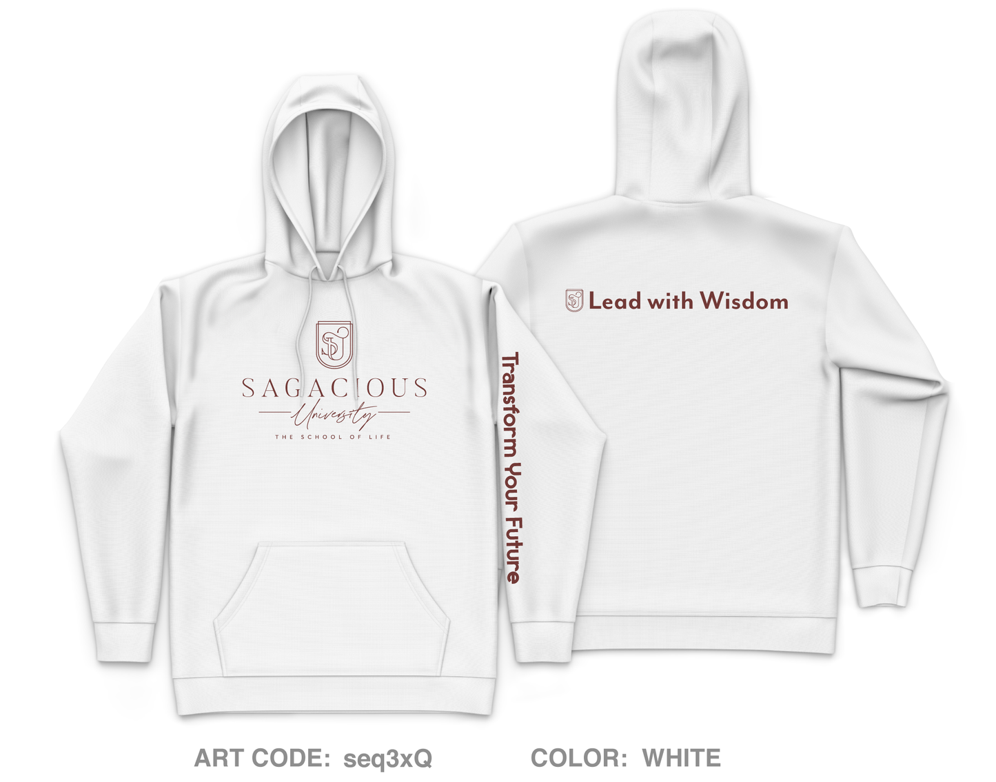 Sagacious University Core Men's Hooded Performance Sweatshirt - seq3xQ