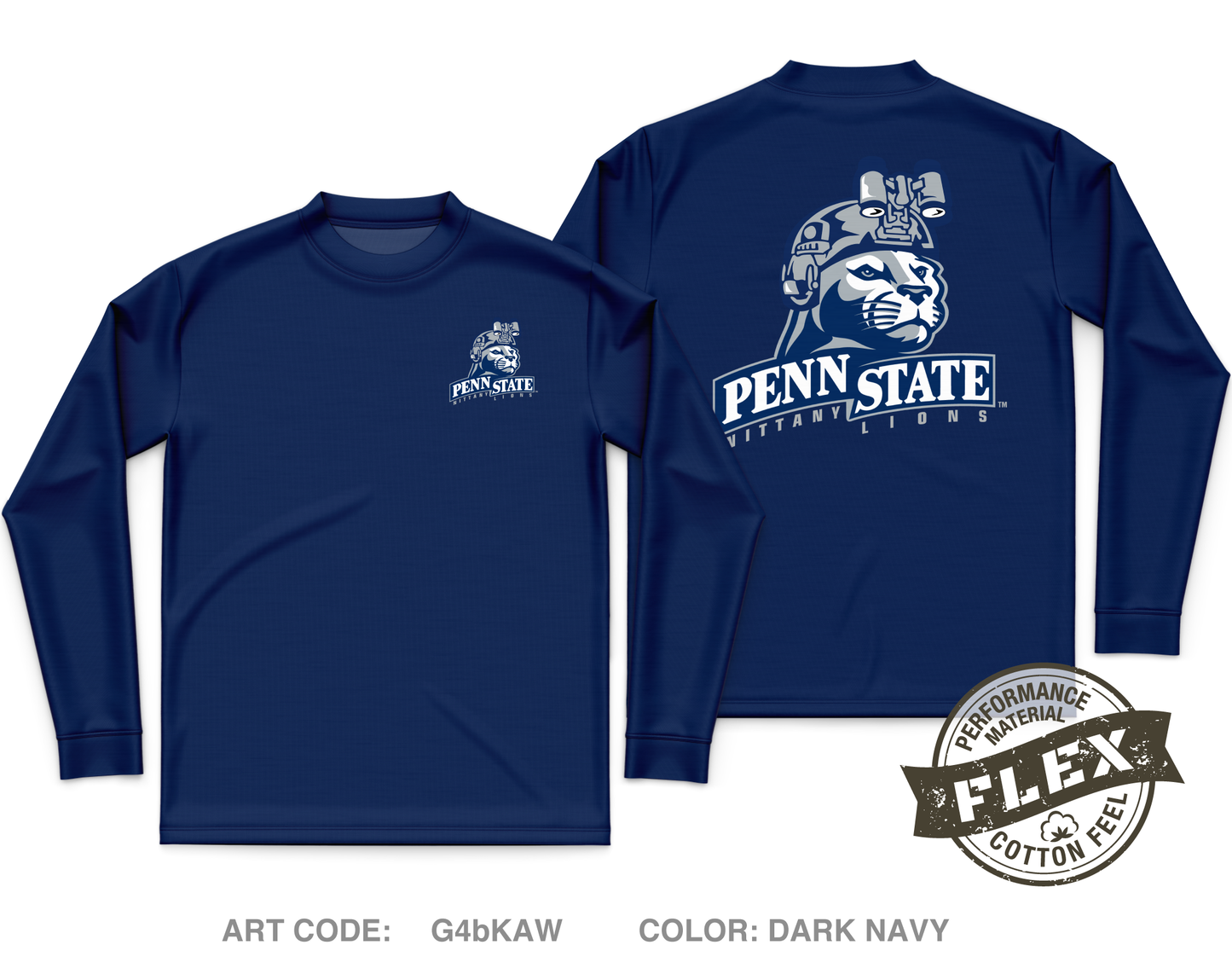 Penn State Nittany Operators Core Men's LS Flex Performance Tee - G4bKAW