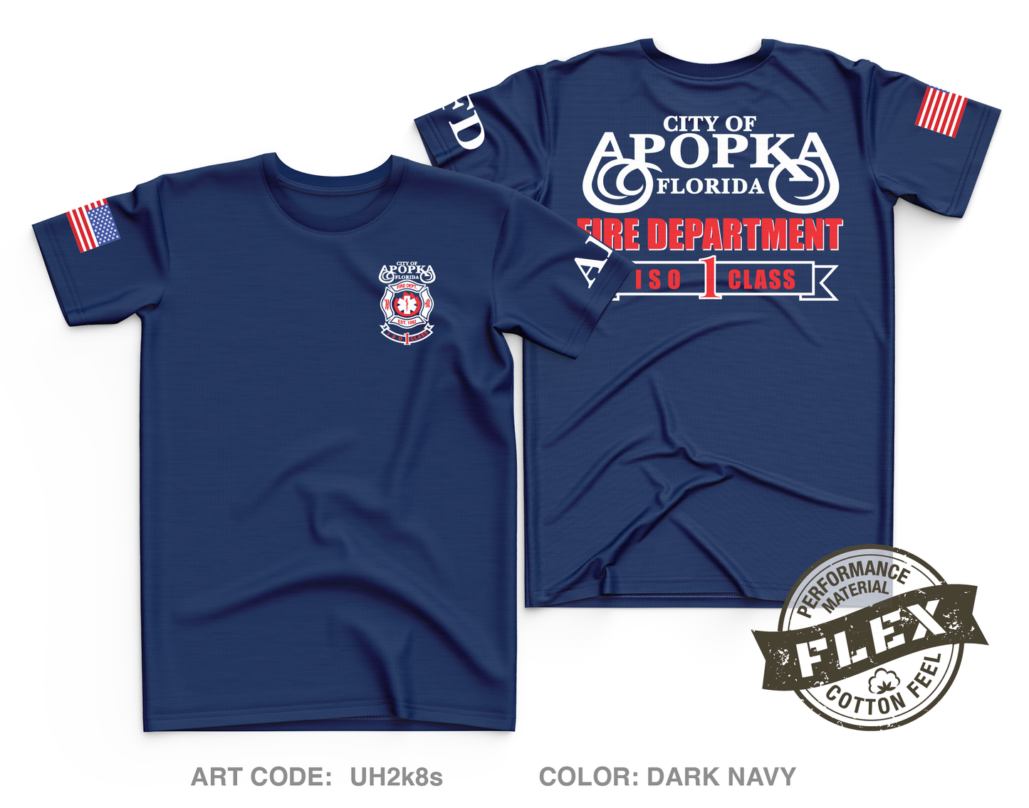 Apopka Fire Department Core Men's SS Flex Performance Tee - UH2k8s