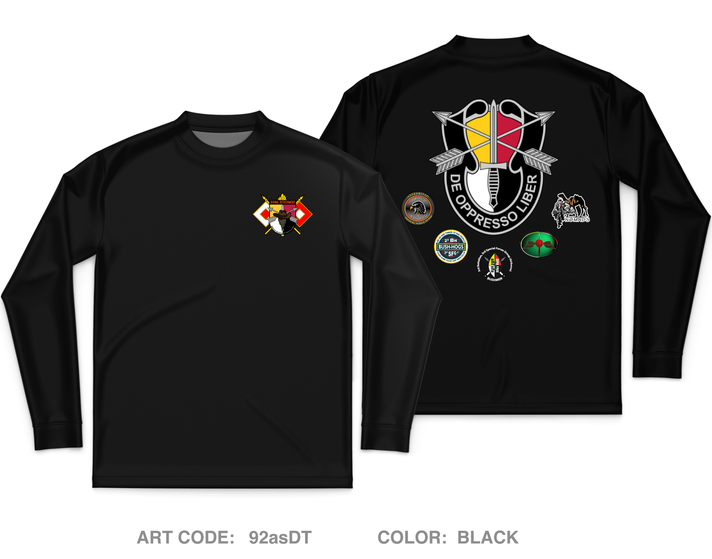 Signal Detachment, Group Support Battalion, 3rd Special Forces Group Core Men's LS Performance Tee - 92asDT