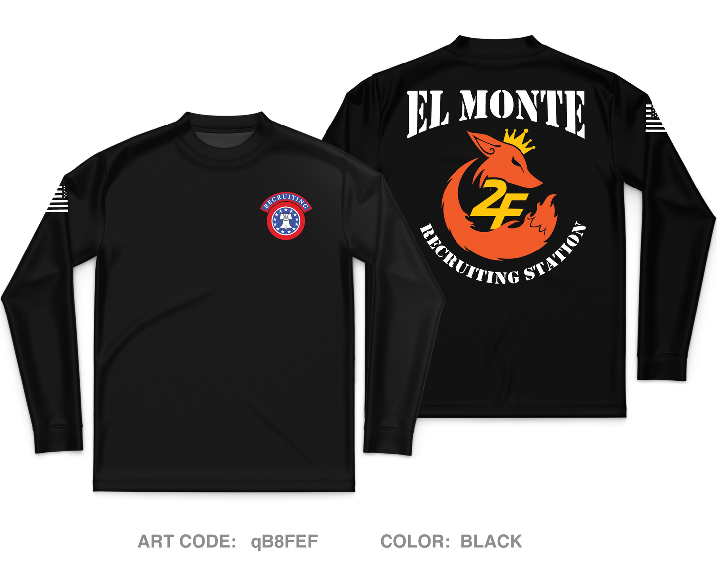 El Monte Recruiting Station Core Men's LS Performance Tee - qB8FEF