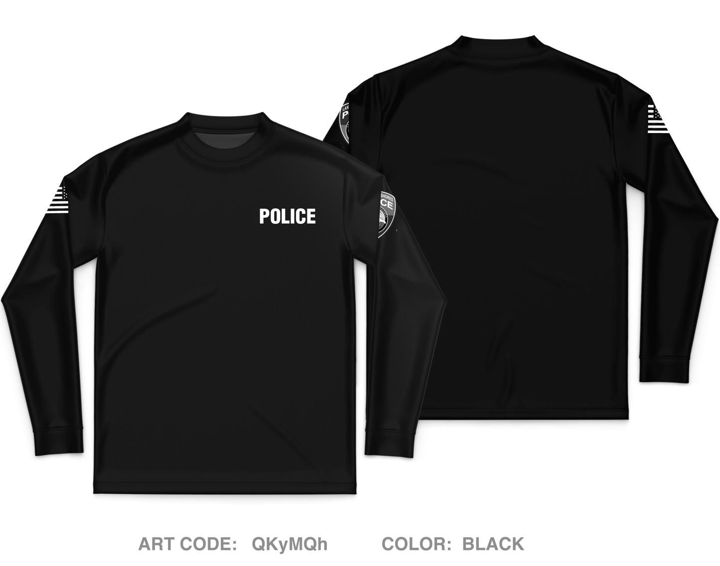 Lake Clarke Shores Police Dept Core Men's LS Performance Tee - QKyMQh