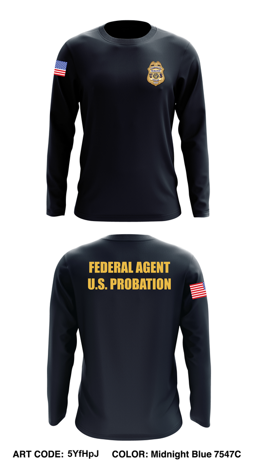 U.S. Probation Core Men's LS Performance Tee - 5YfHpJ