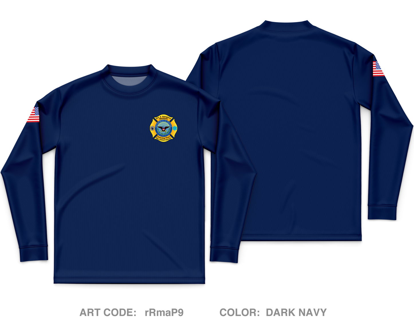 Naval Station Newport Fire and Emergency Core Men's LS Performance Tee - rRmaP9