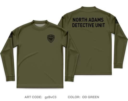 North Adams Police Detective Unit Core Men's LS Performance Tee - gzBvC3