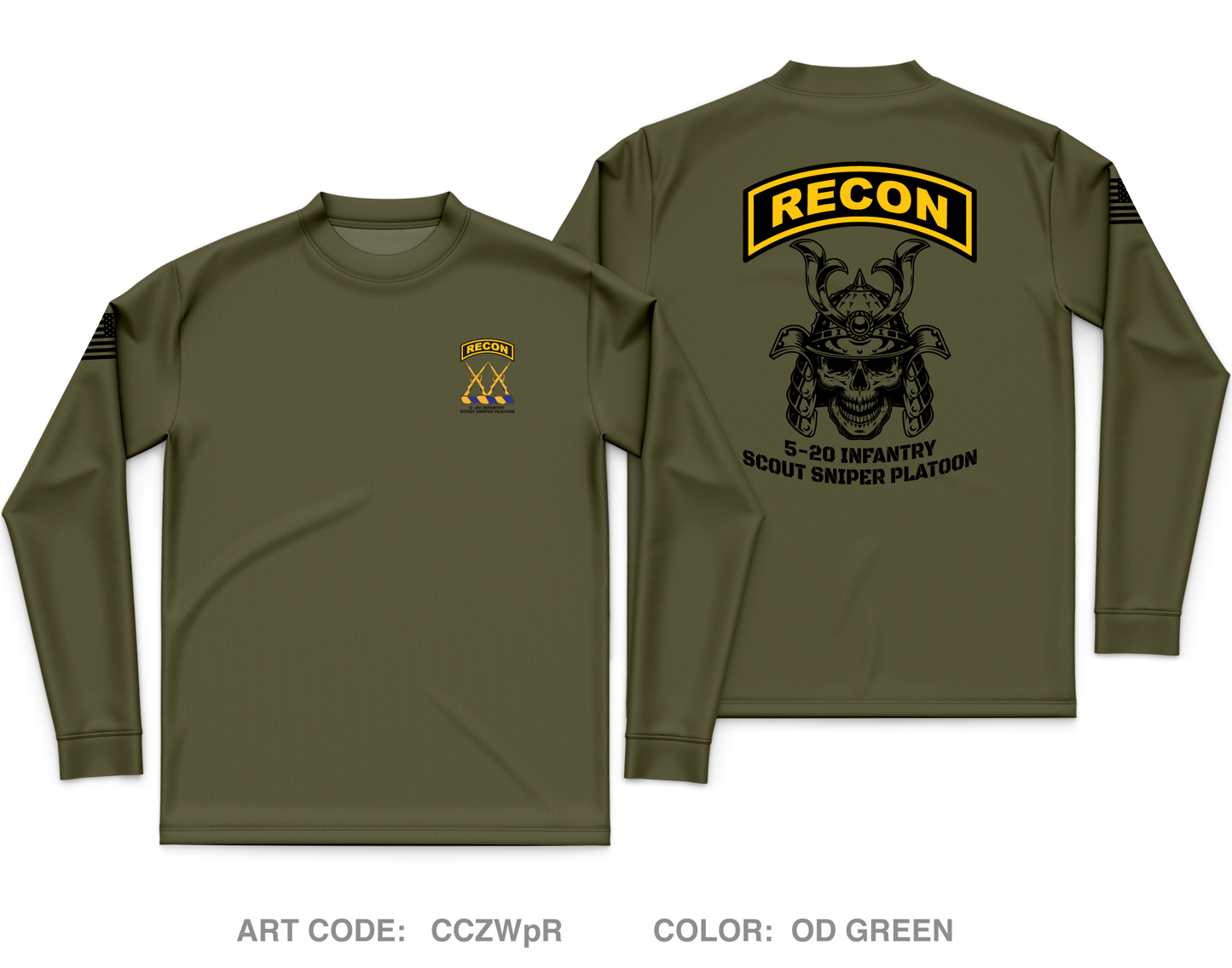 5-20 INFANTRY SCOUT/SNIPER PLATOON Store 1 Core Men's LS Performance Tee - CCZWpR