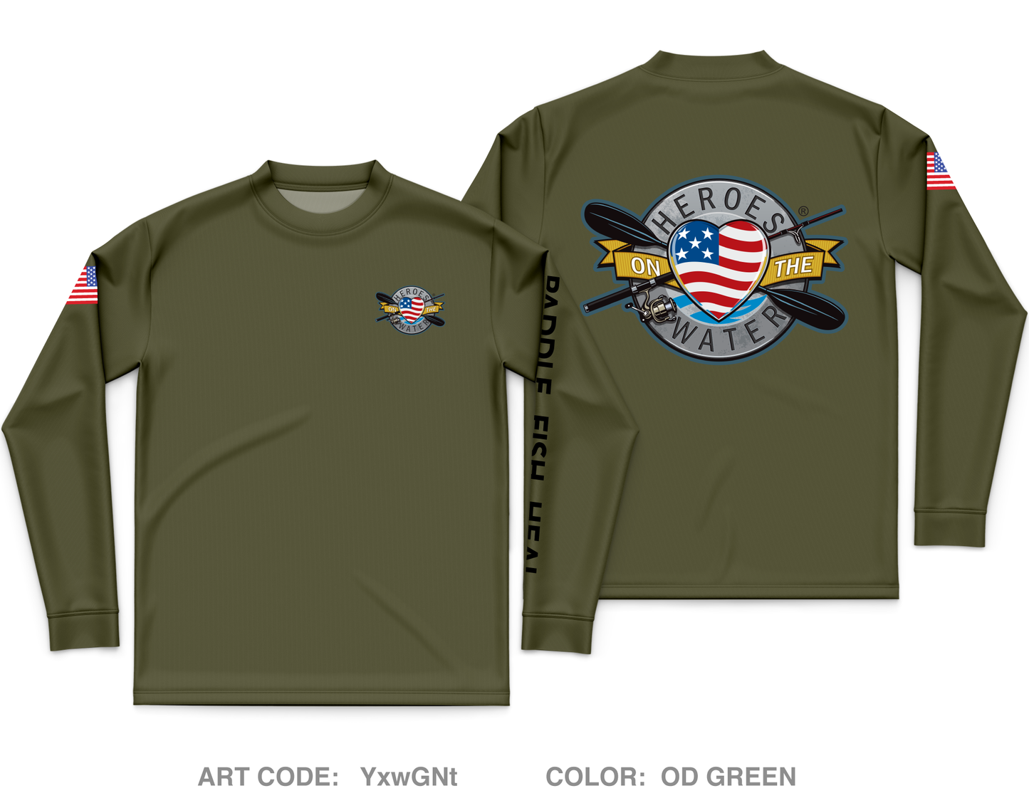 Heroes on the Water - Avila Beach Chapter Core Men's LS Performance Tee - YxwGNt