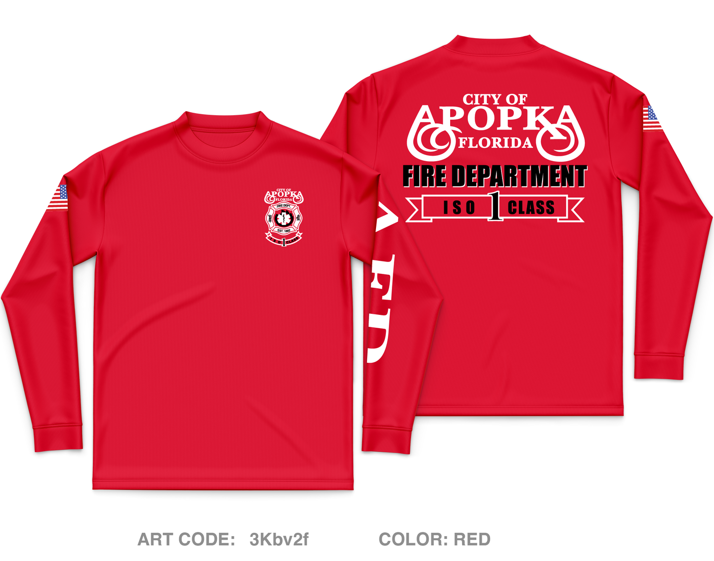 Apopka Fire Department Core Men's LS Performance Tee - 3Kbv2f