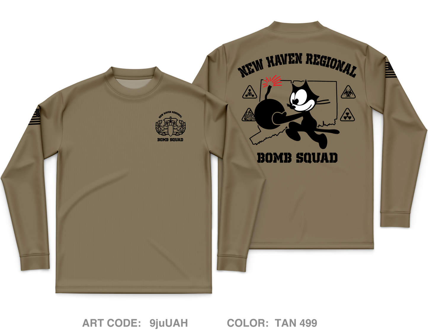 New Haven Regional Bomb Squad Core Men's LS Performance Tee - 9juUAH