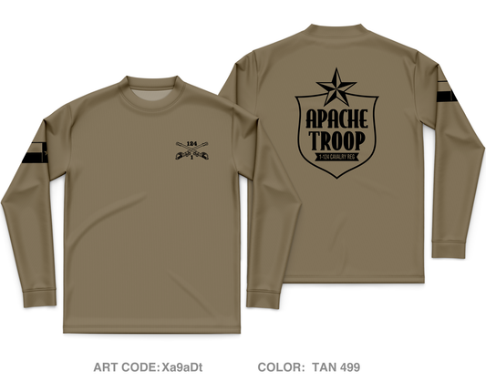 A Troop 1|124th Cavalry Reg Core Men's LS Performance Tee - Xa9aDt