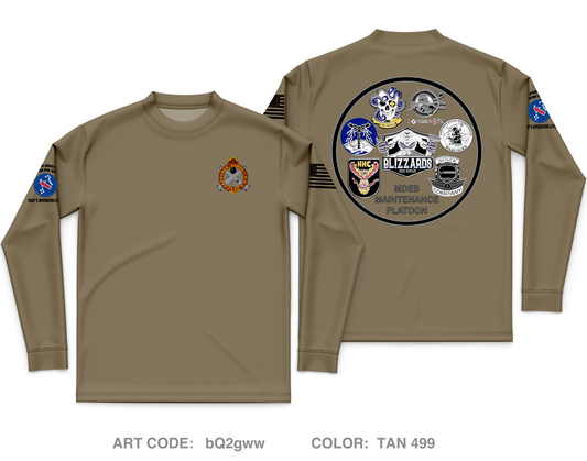 MDEB Platoon, B Co TFSB, 1MDTF Core Men's LS Performance Tee - bQ2gww