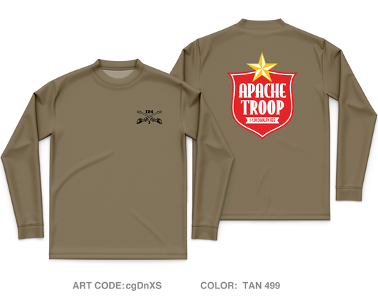 A Troop 1|124th Cavalry Reg Core Men's LS Performance Tee - cgDnXS