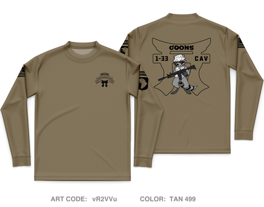 3rd Platoon, B TRP, 1-33 CAV Core Men's LS Performance Tee - vR2VVu