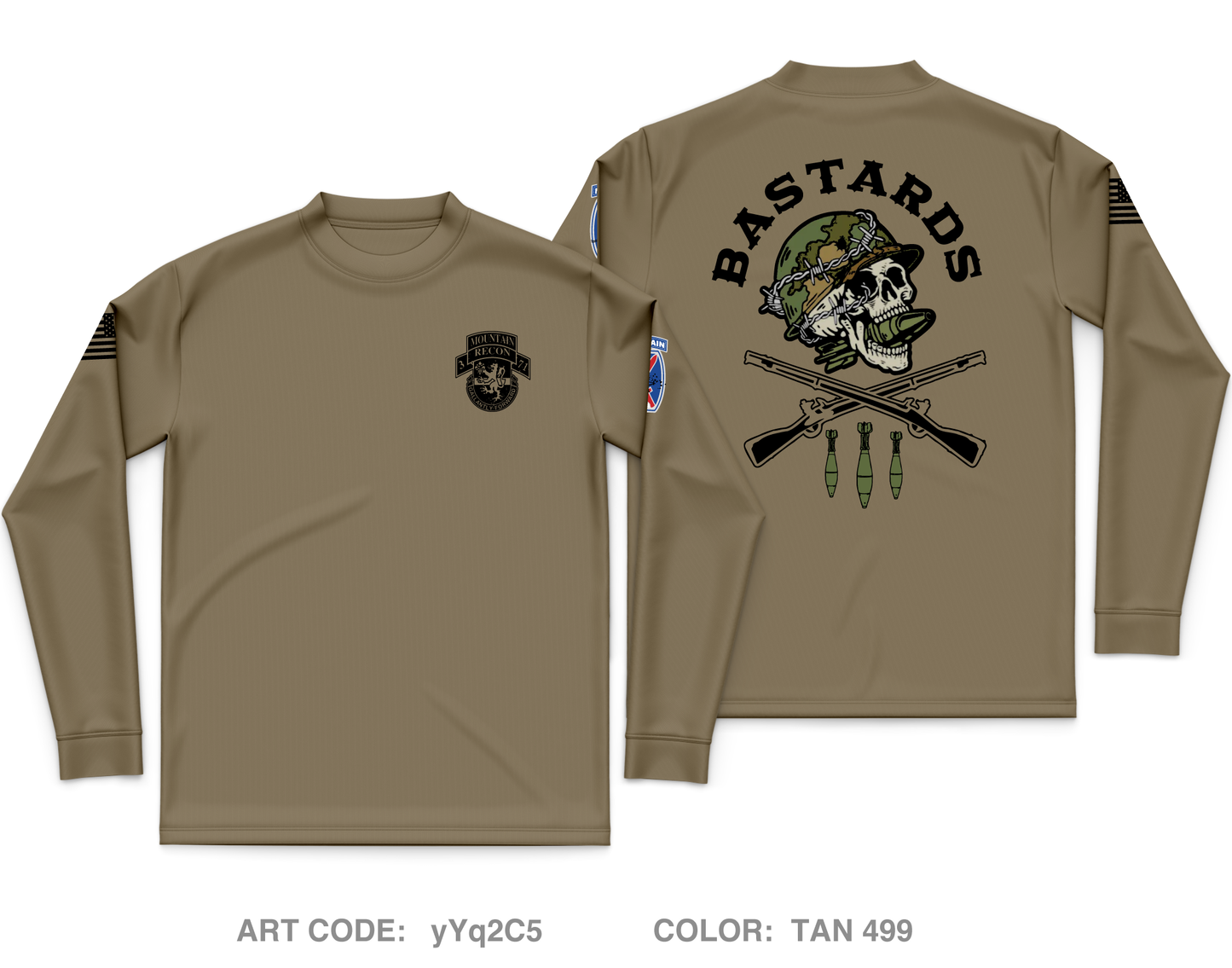 MTRS, A TRP, 3-71 CAV, 1IBCT, 10TH MTN Core Men's LS Performance Tee - yYq2C5