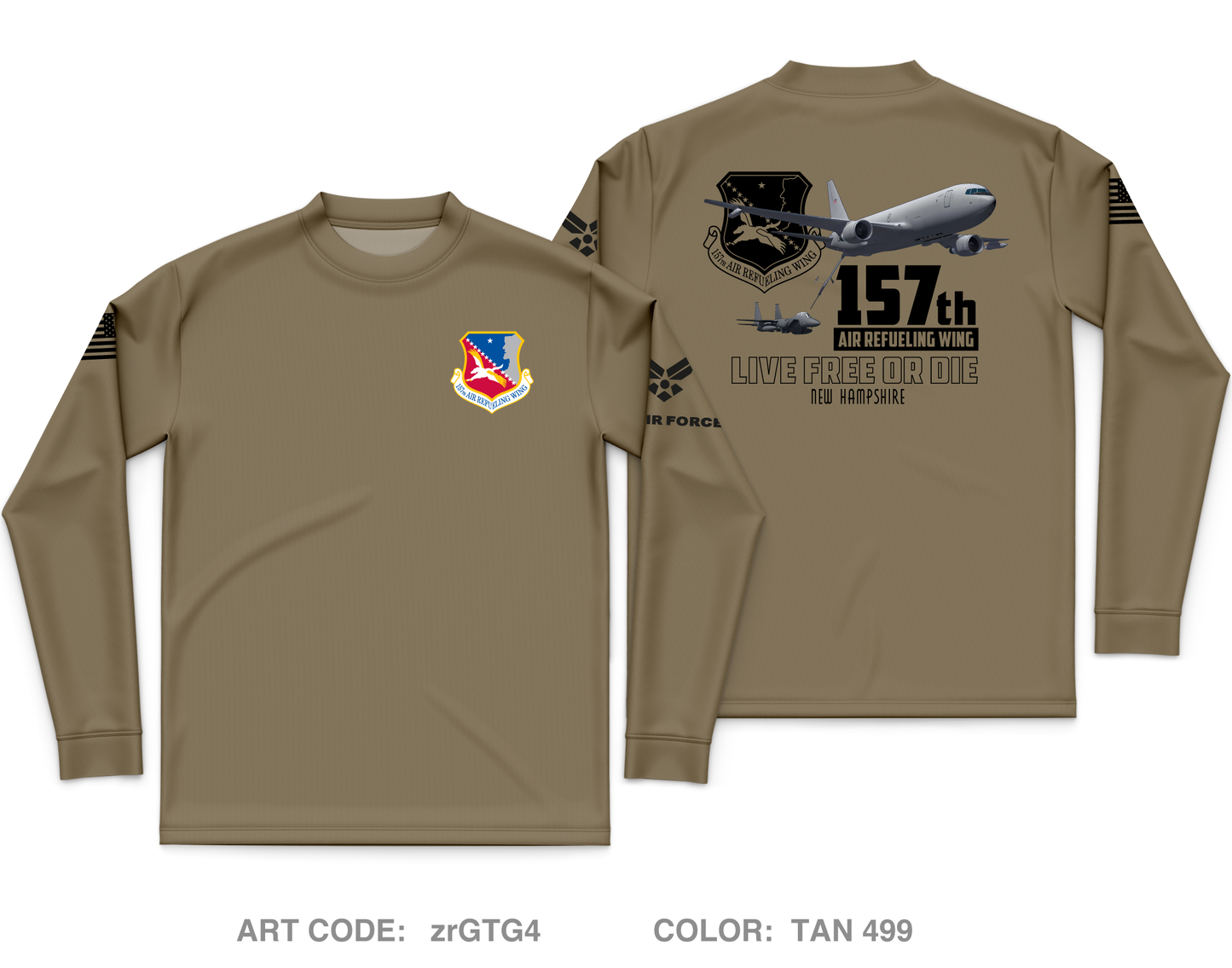 157th Air Refueling Wing Core Men's LS Performance Tee - zrGTG4