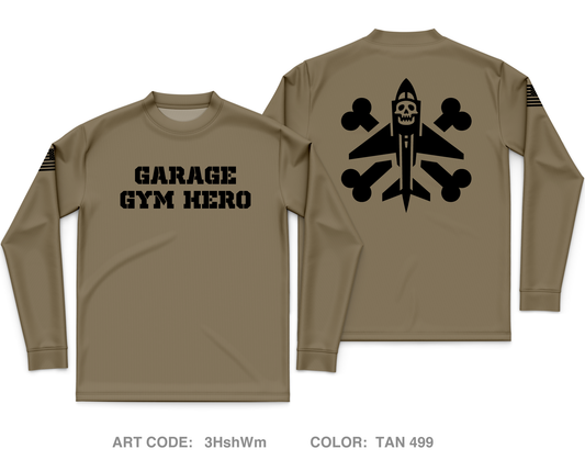 Garage Gym Hero Core Men's LS Performance Tee - 3HshWm