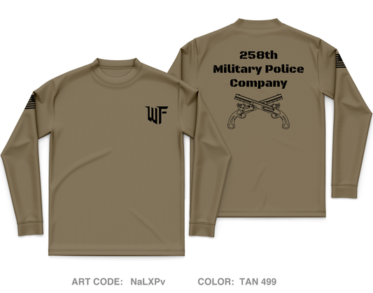 258 Military Police Company Core Men's LS Performance Tee - NaLXPv