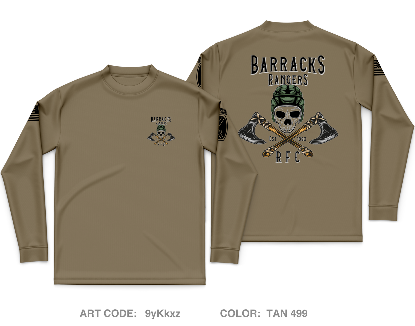 Barracks Rangers RFC Core Men's LS Performance Tee - 9yKkxz